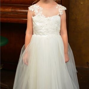 White Flower Girl Dress
